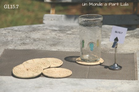 GL15.7 LOT 6 DESSOUS DE VERRE RAPHIA