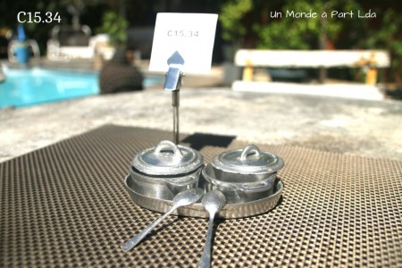 C15.34 ENSEMBLE 2 COCOTTES ET SES PETITES CUILLERS